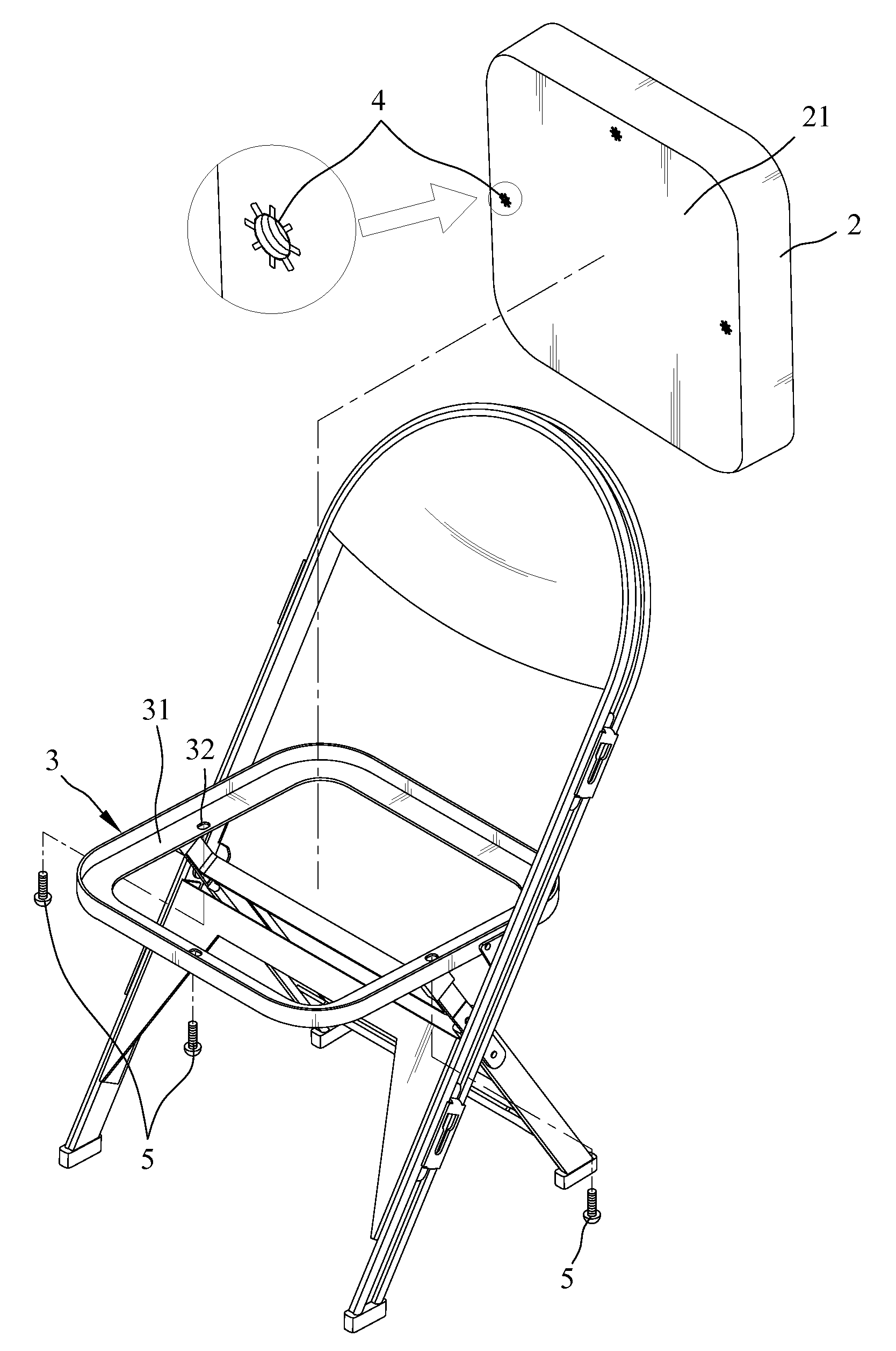 Seat Frame For A Folding Chair