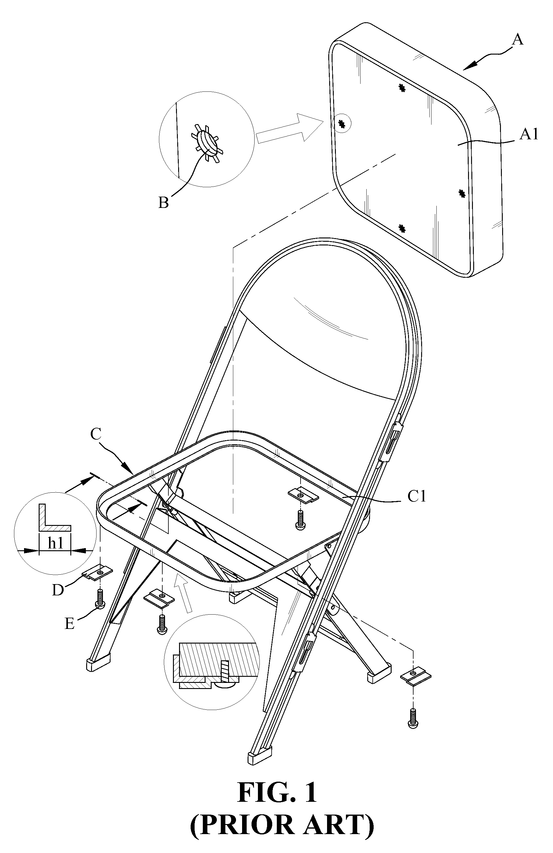 Seat Frame For A Folding Chair