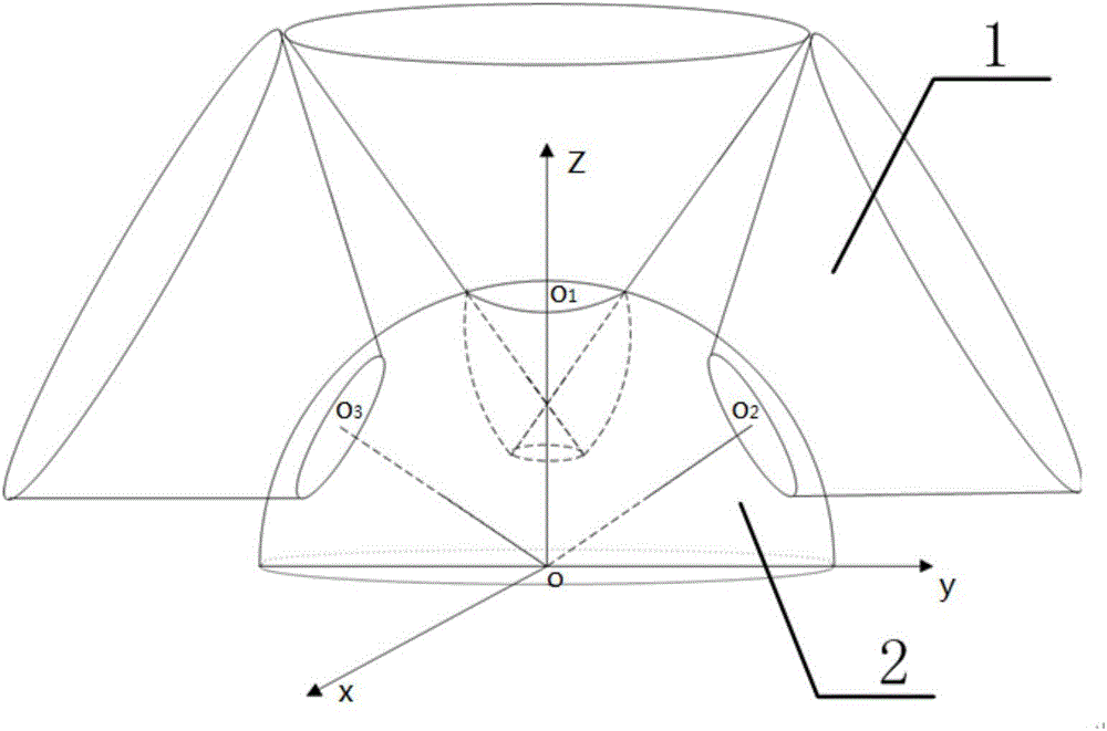 Angle diversity-type optical receiving antenna with filled compound parabolic condensers