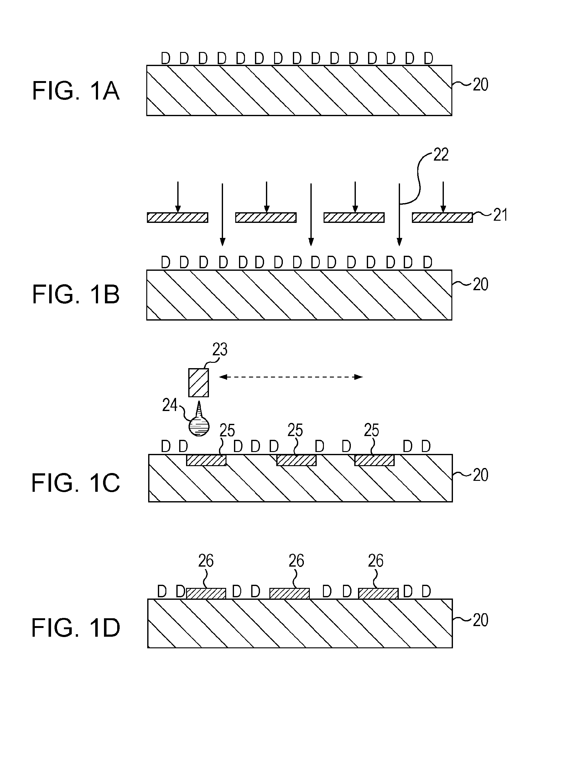 Patterning method and methods for producing electro-optic device, color filter, illuminant, and thin-film tranisistor