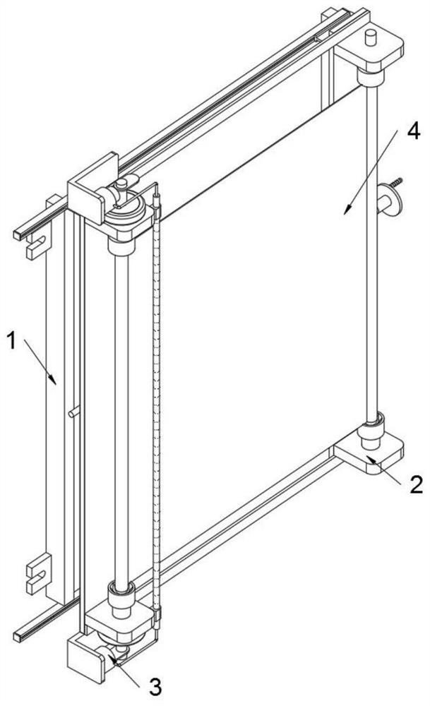 A kind of auxiliary winding device for Chinese painting viewing