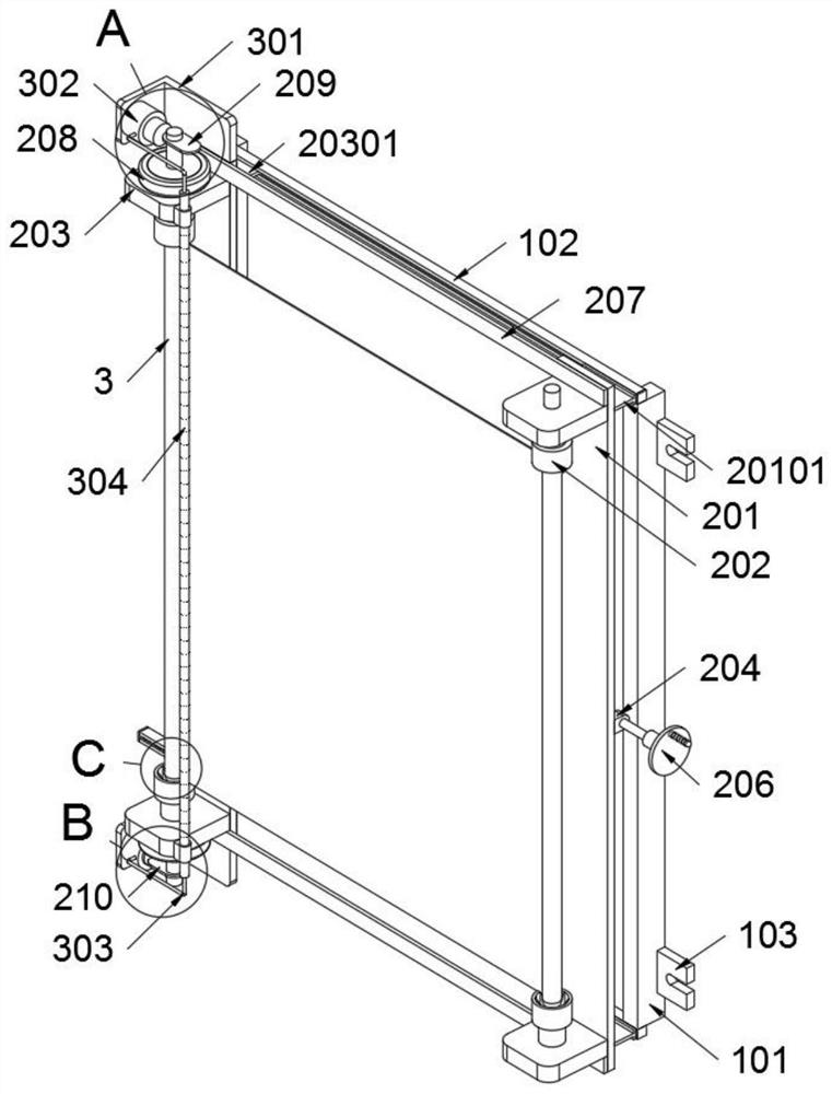 A kind of auxiliary winding device for Chinese painting viewing