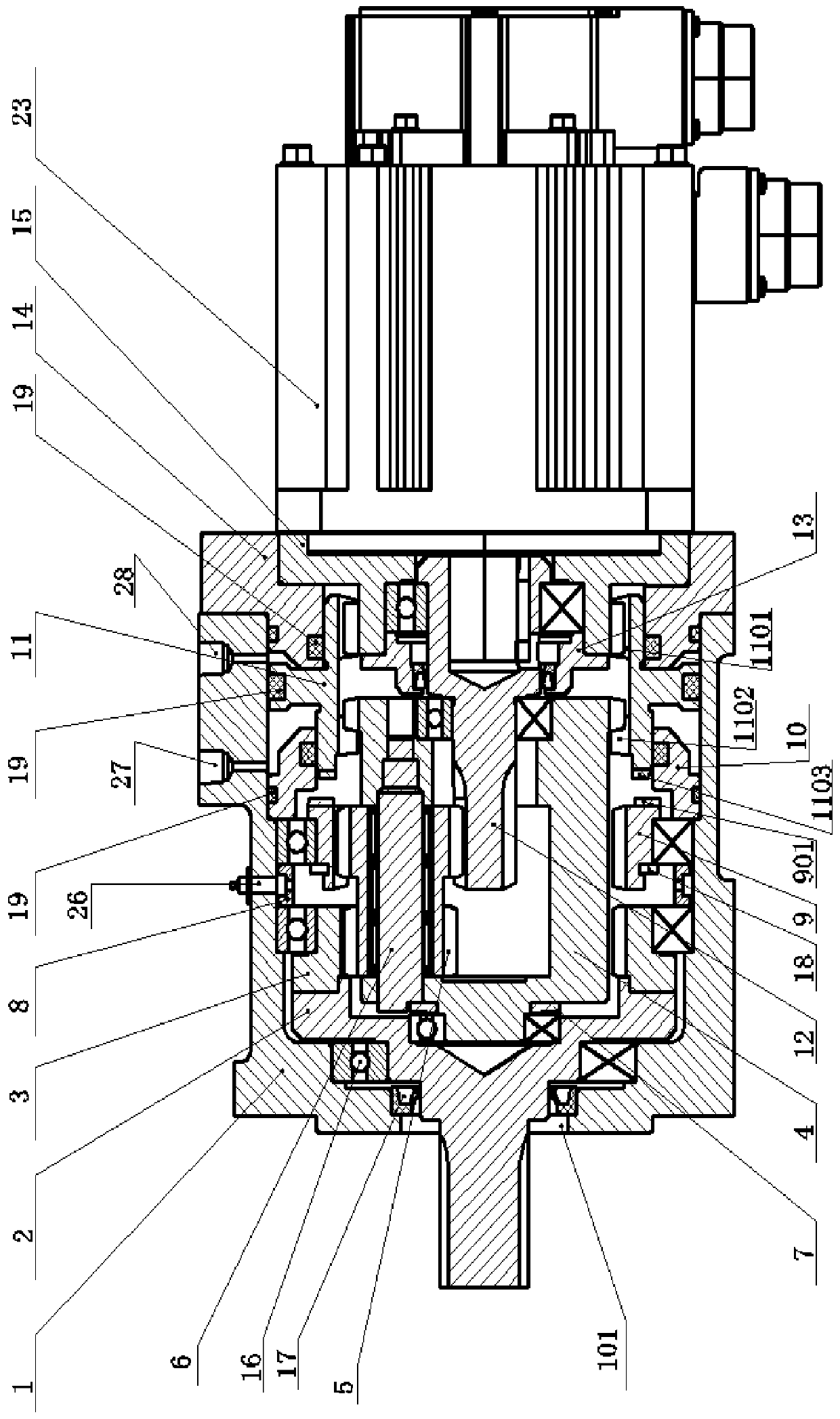 Servo motor transmission for full-automatic steel plastic strip bundling machine