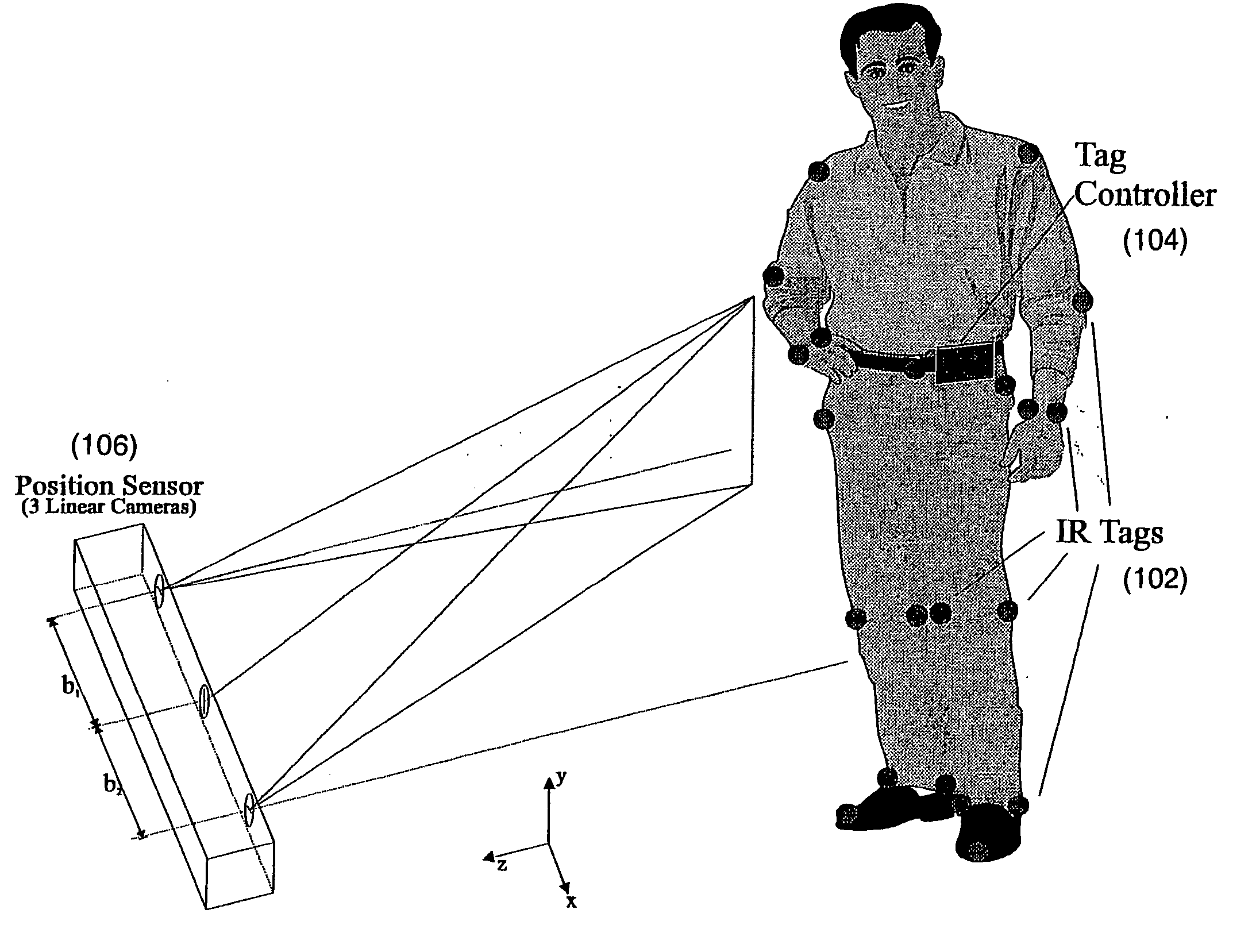 Optical body tracker