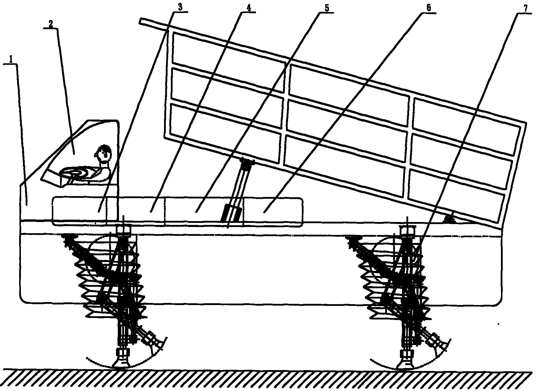 Double-leg single-support hydraulic walking equipment and walking vehicle