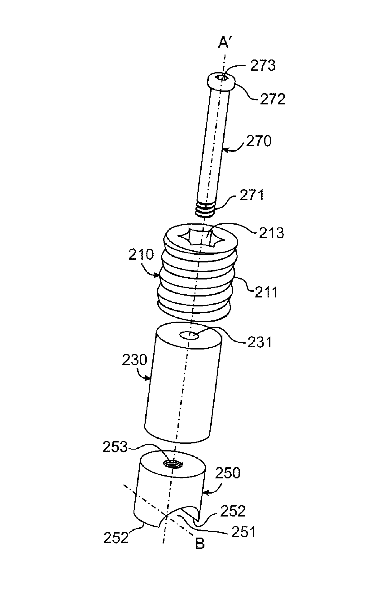 Compression device for interlocking compression nailing systems and method of use