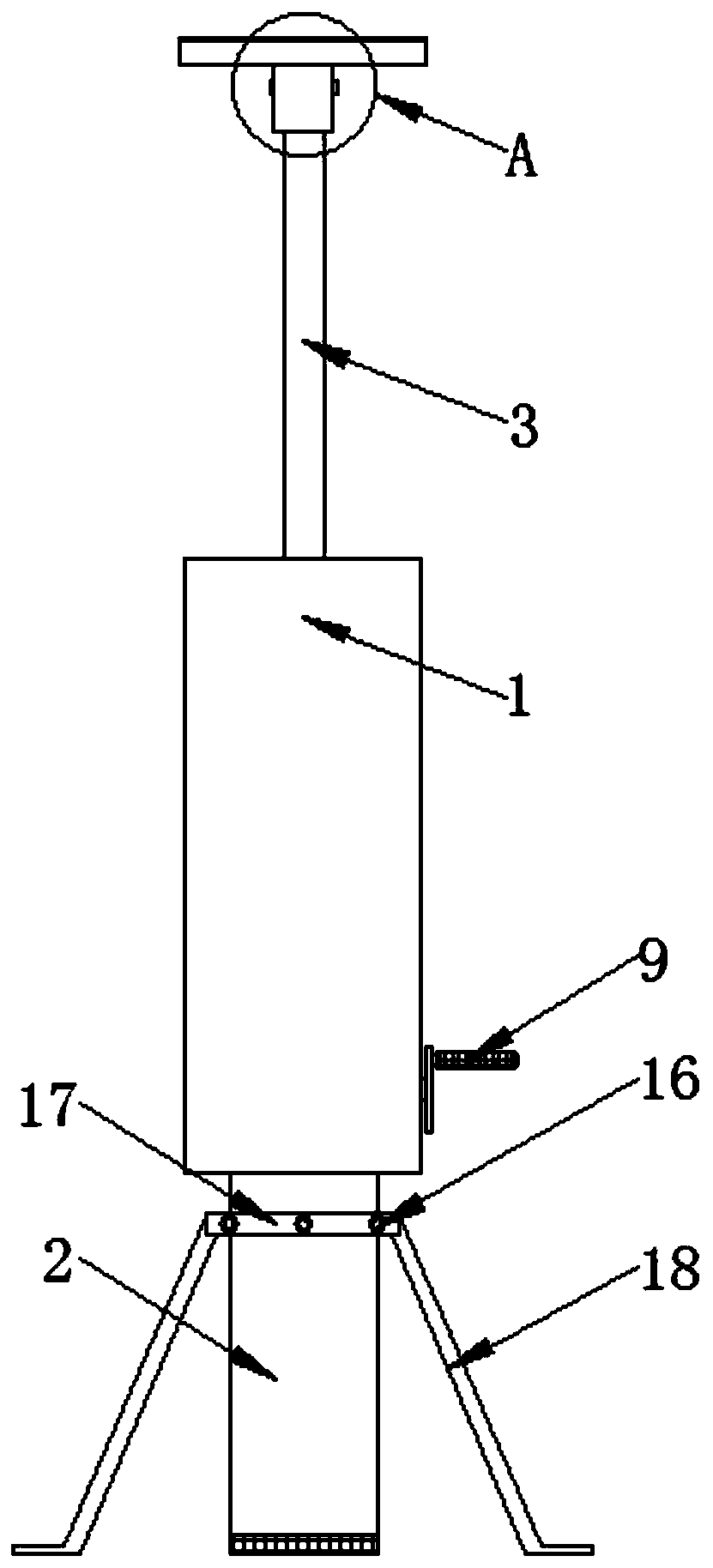 Novel single-tube support for hoisting precast beam and precast laminated slab