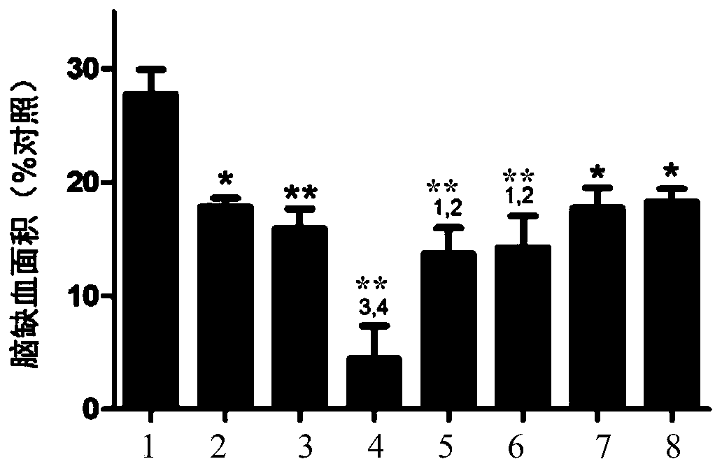 A composition for treating ischemic stroke, its preparation method and medical application