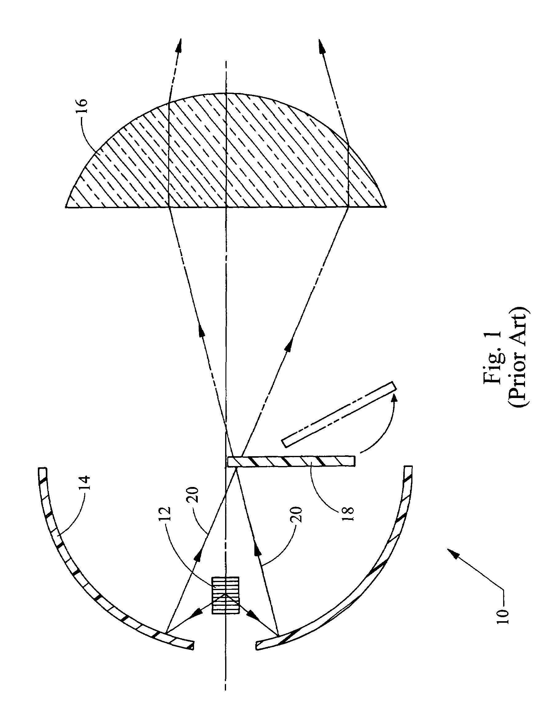 Multi-focal lens for bi-functional headlamp