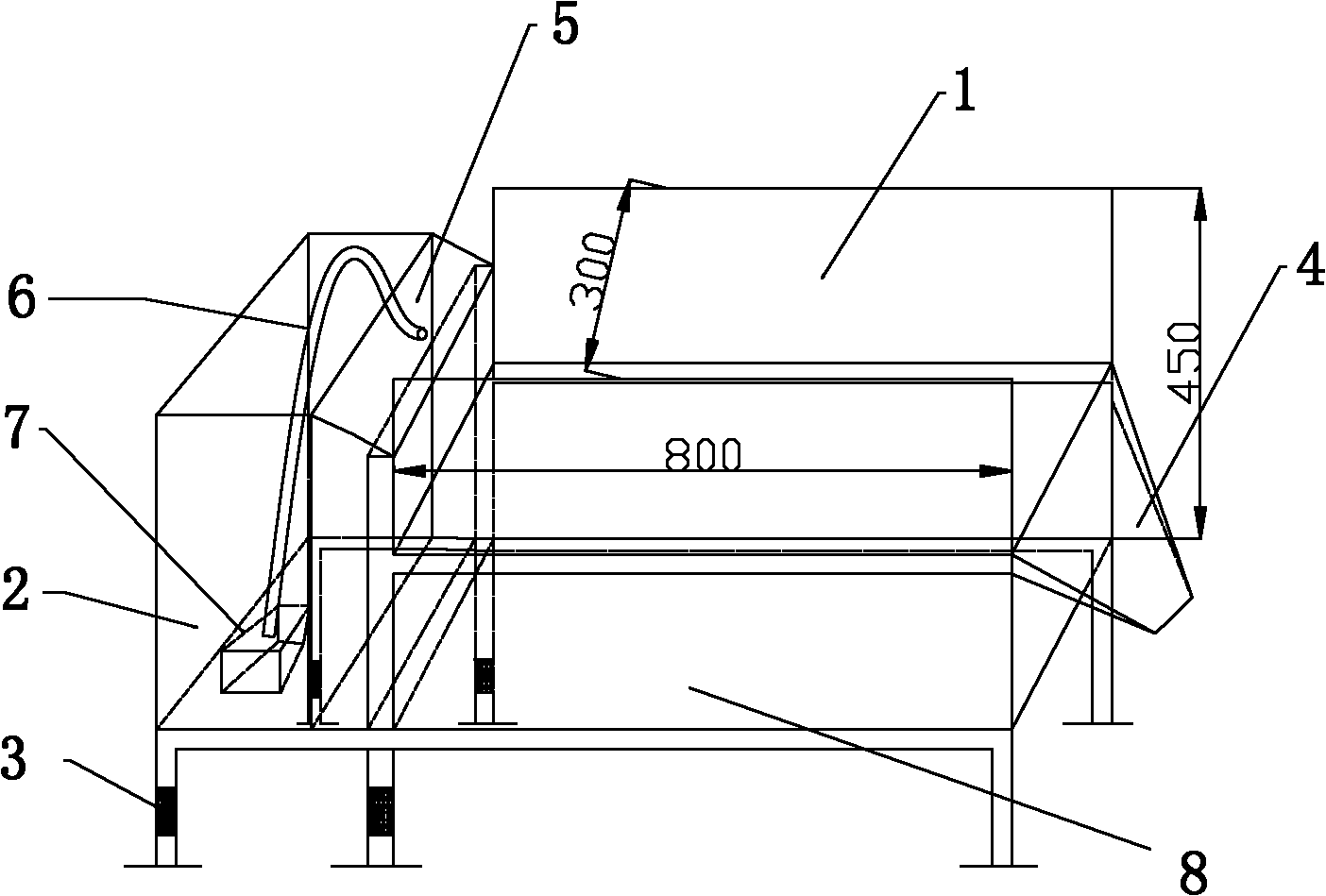 Thin sheet flow simulating device