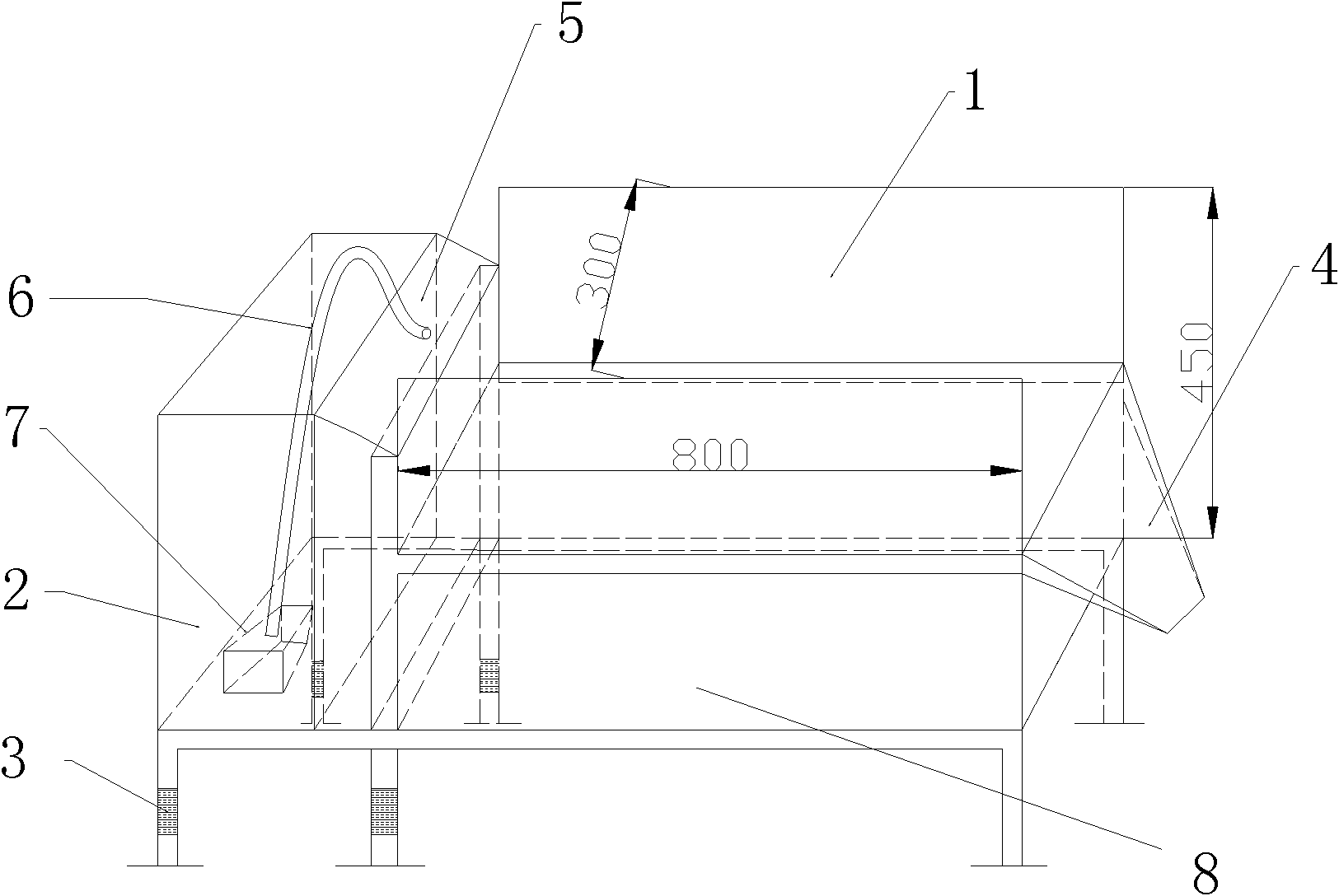 Thin sheet flow simulating device