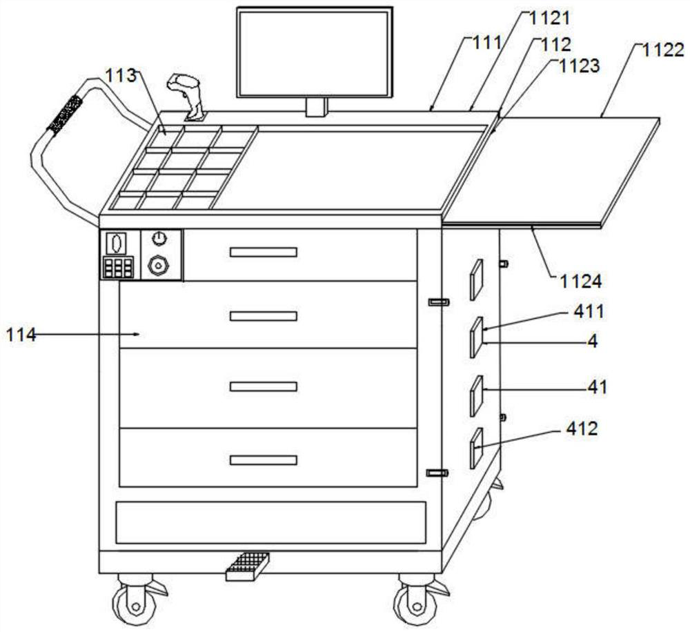 Clinical medical nursing treatment trolley