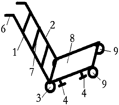 Logistics unloading trolley and using method thereof