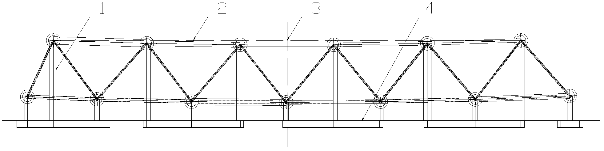 Method for splicing arc-shaped space truss