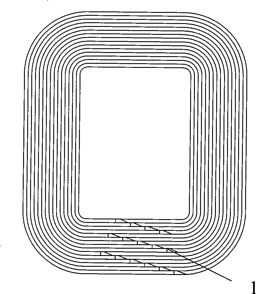 Butt amorphous core with noise reduction function of glue coating