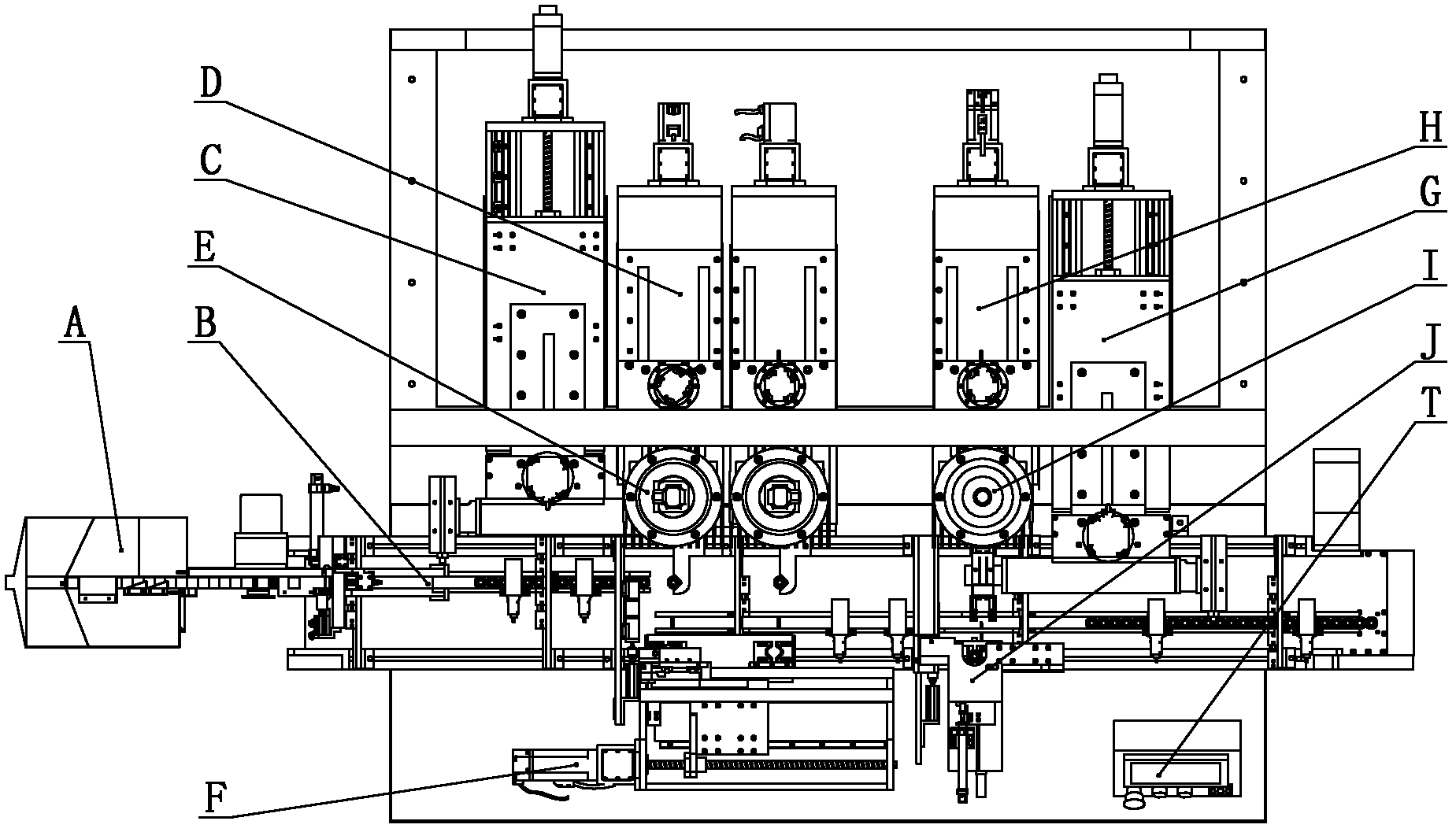 Full automatic lathe for inner circle and outer circle of commutator