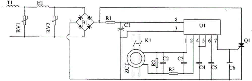 Electric leakage protection switch capable of resisting ultrahigh surge voltage