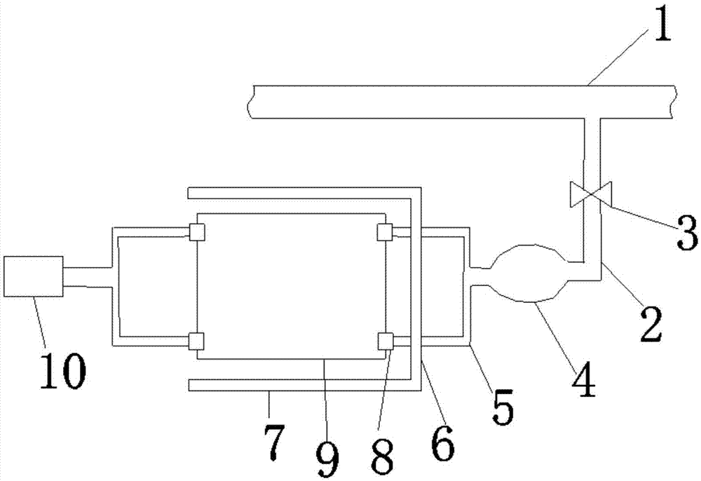 Steam blowing device used for vibrating table