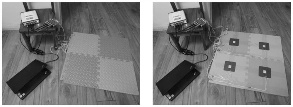 Intelligent carpet based on electrode array induction potential difference change