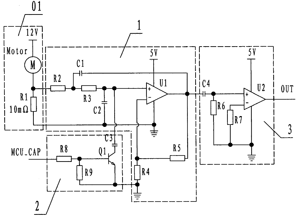 Current waveform/rectangular pulse conversion circuit device