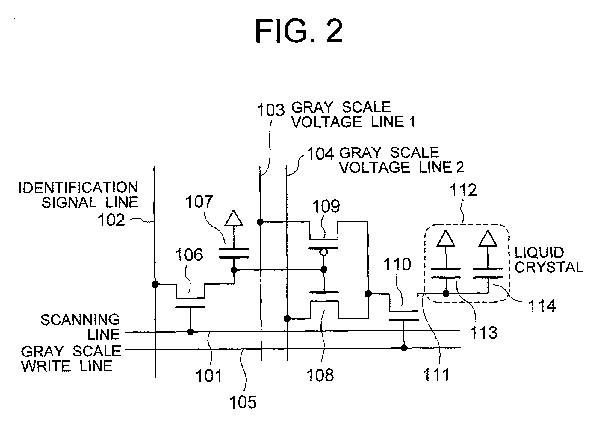 Display apparatus with pixels arranged in matrix