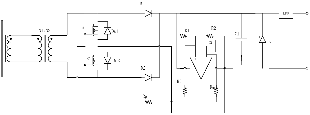 A non-rectifier bridge power-taking circuit