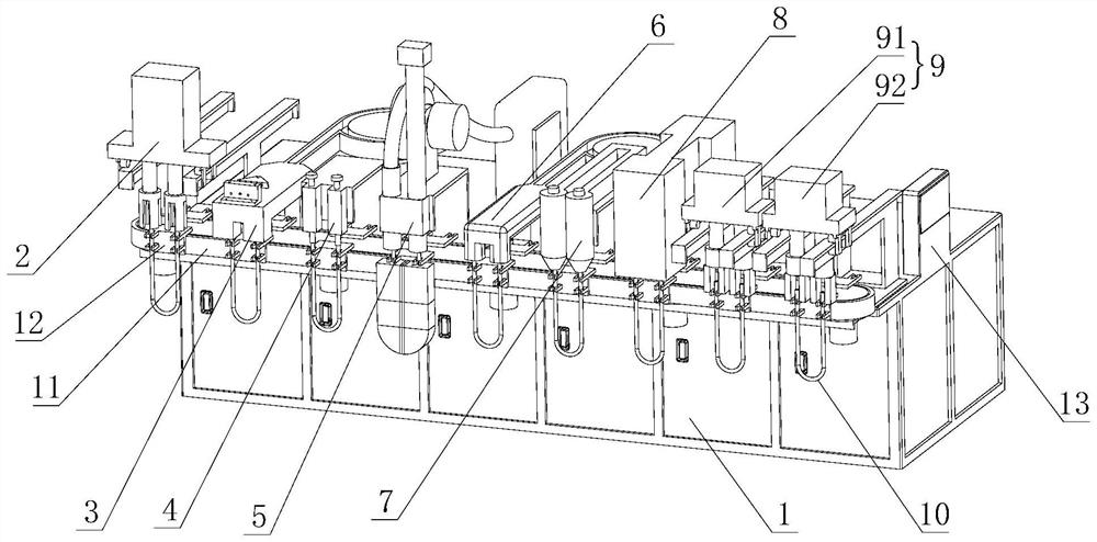 Full-automatic metal double-buckle pipe assembling device