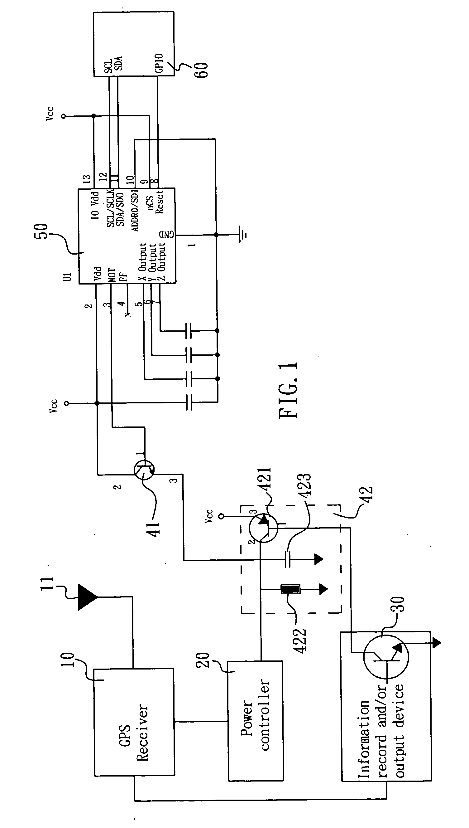 Power saving device for GPS device