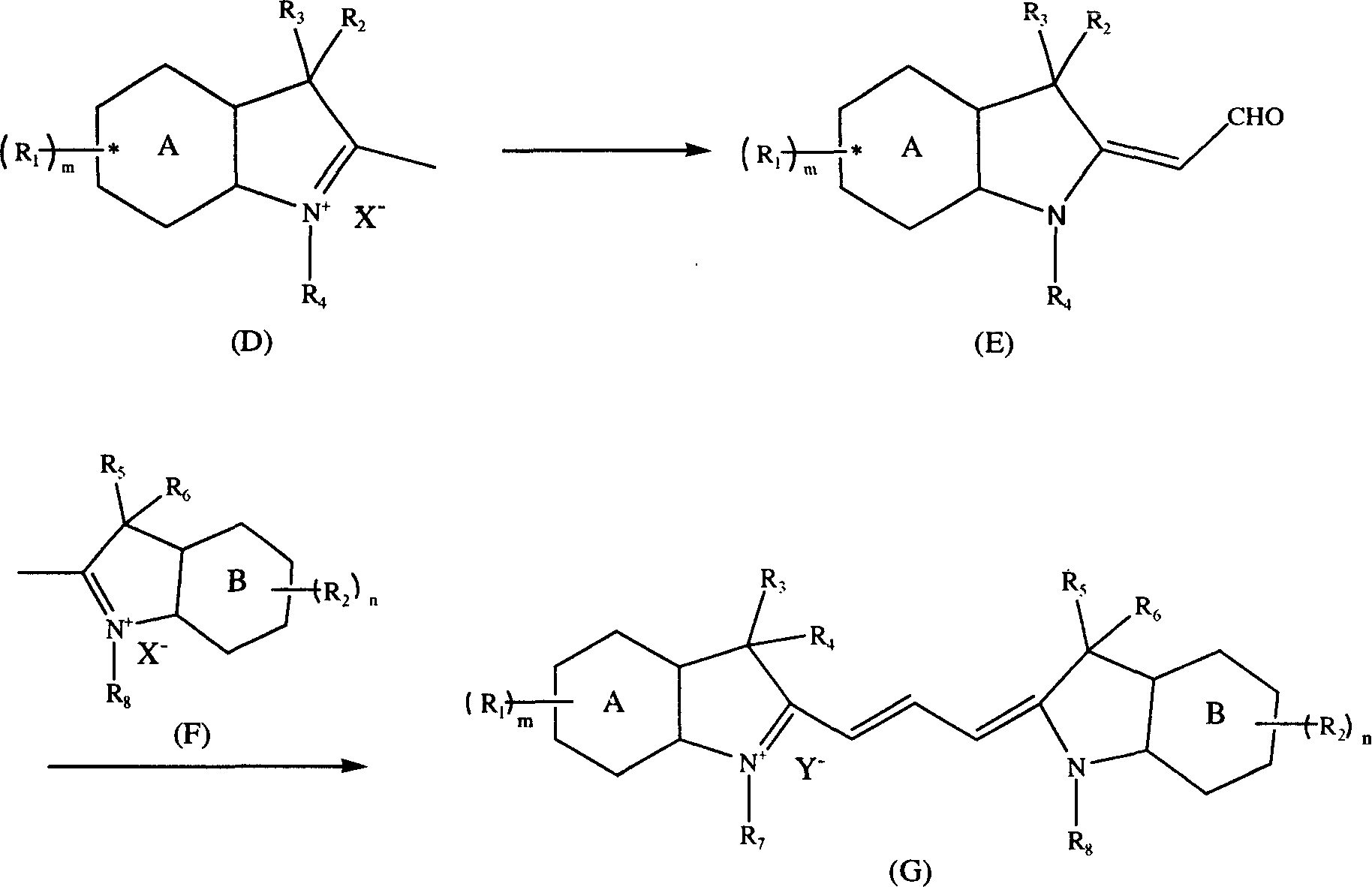 Optical recording dye of trimethyl-methane, and its prepn. method
