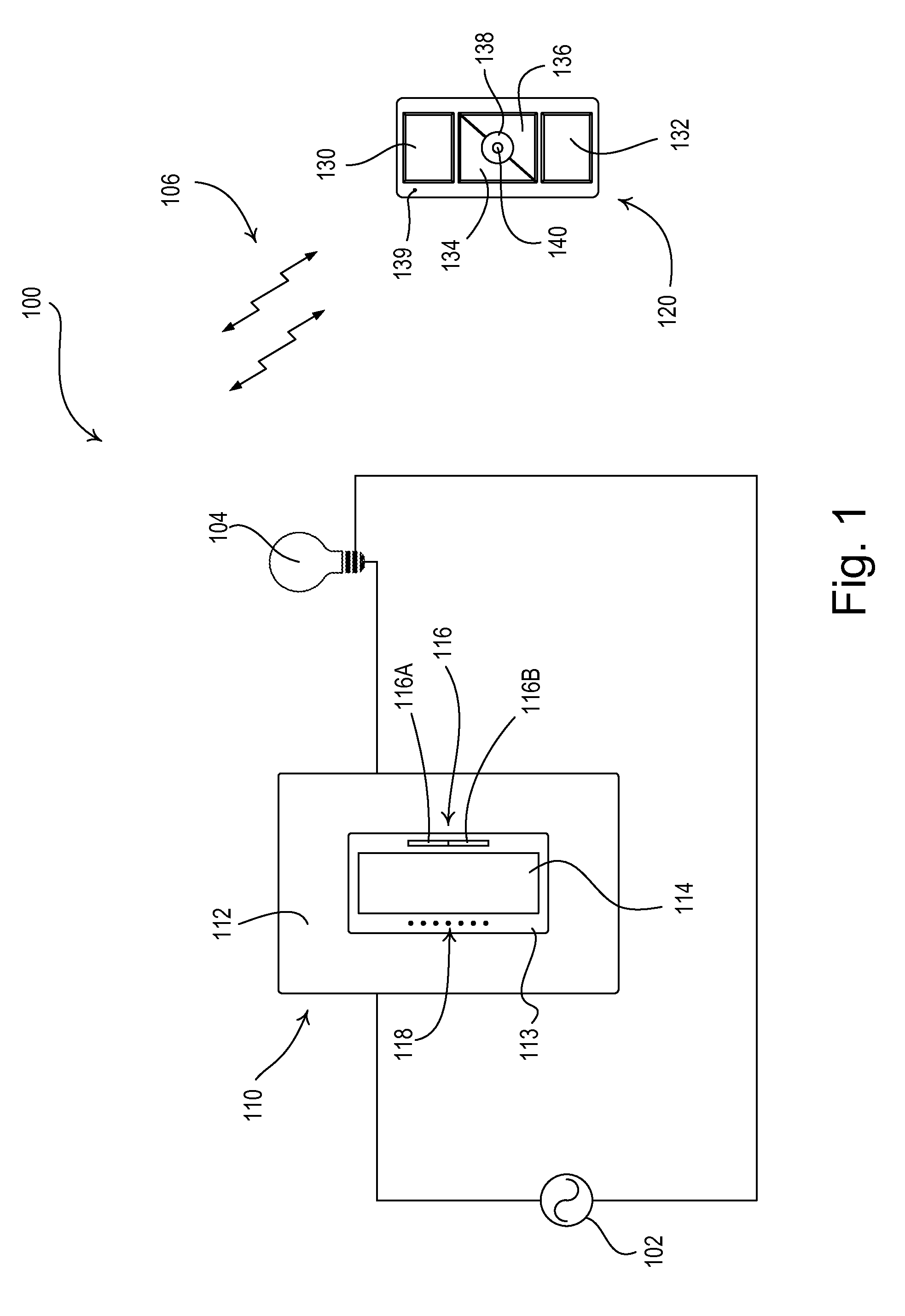 Control device having a night light