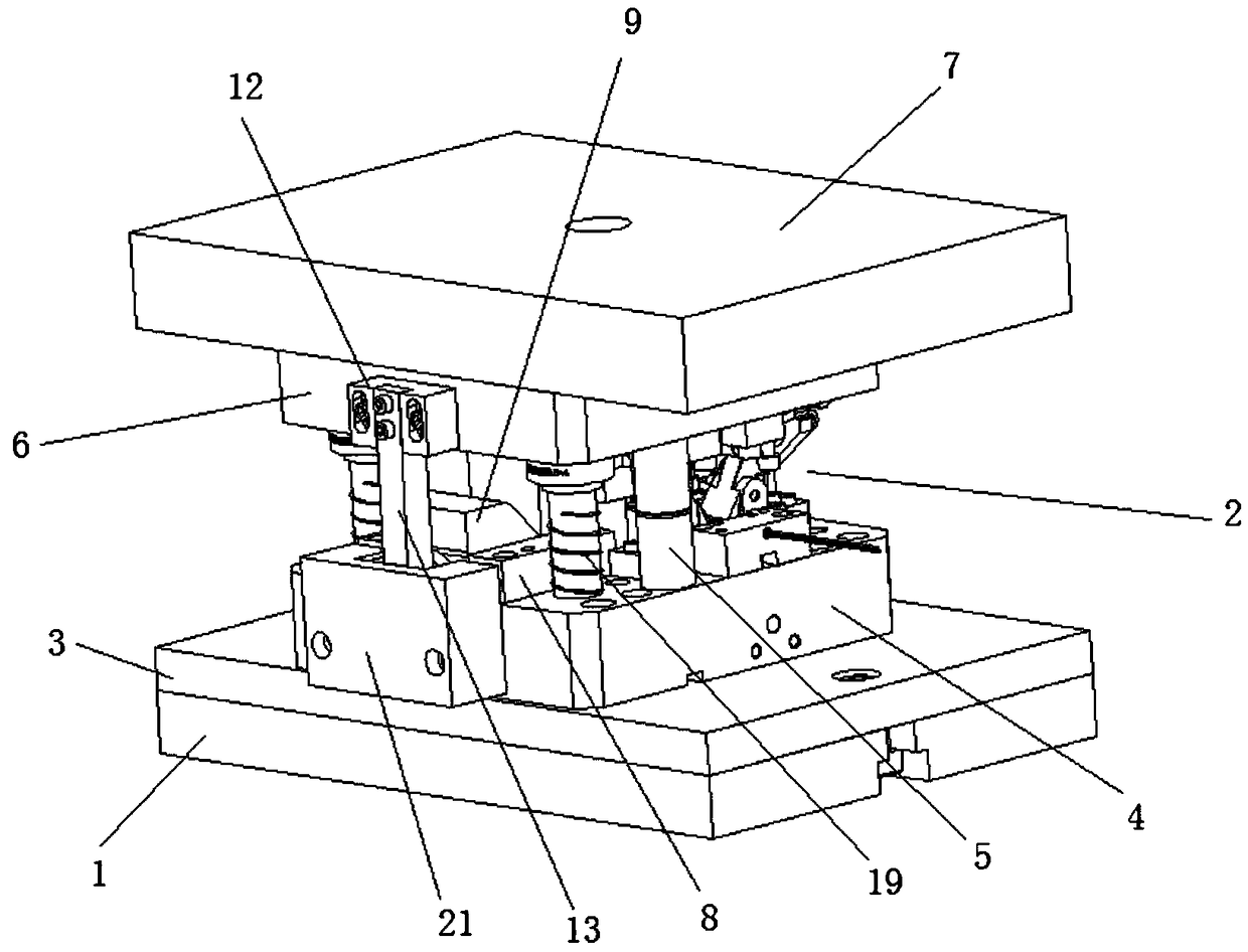 Buckle pushing mechanism used for U-type buckle production