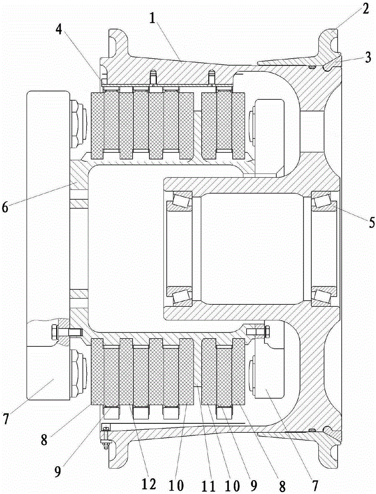 Airplane wheel for integrated double-brake device