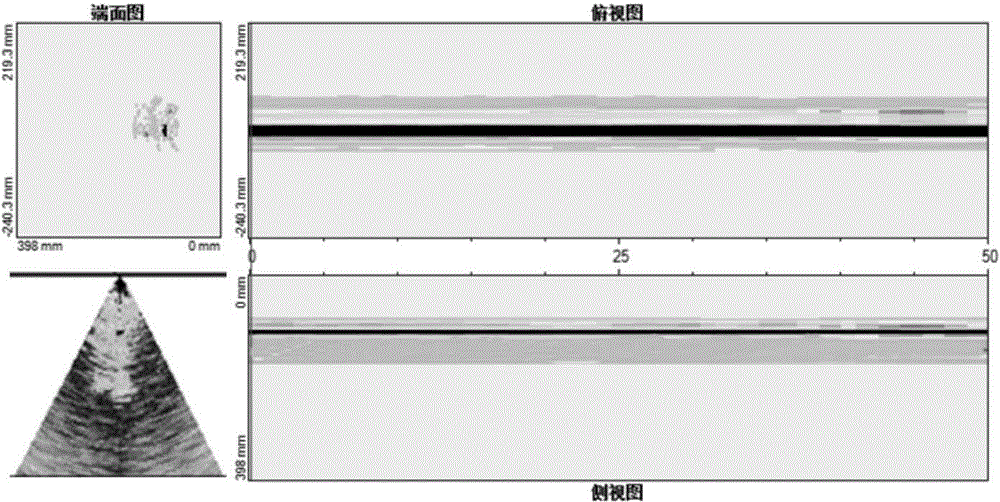 Ultrasonic B+C+D+S scanning identification method of internal defect of steel ingot