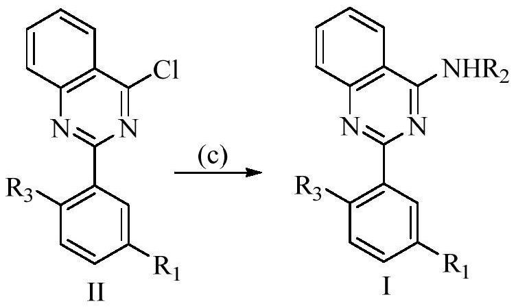 2-arylamine-4-amido quinazoline compound as well as preparation method and application thereof