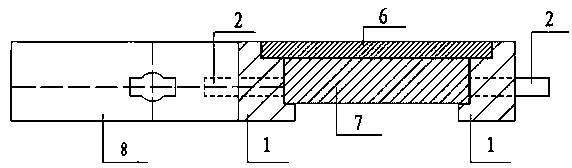 Connecting piece of plastic template