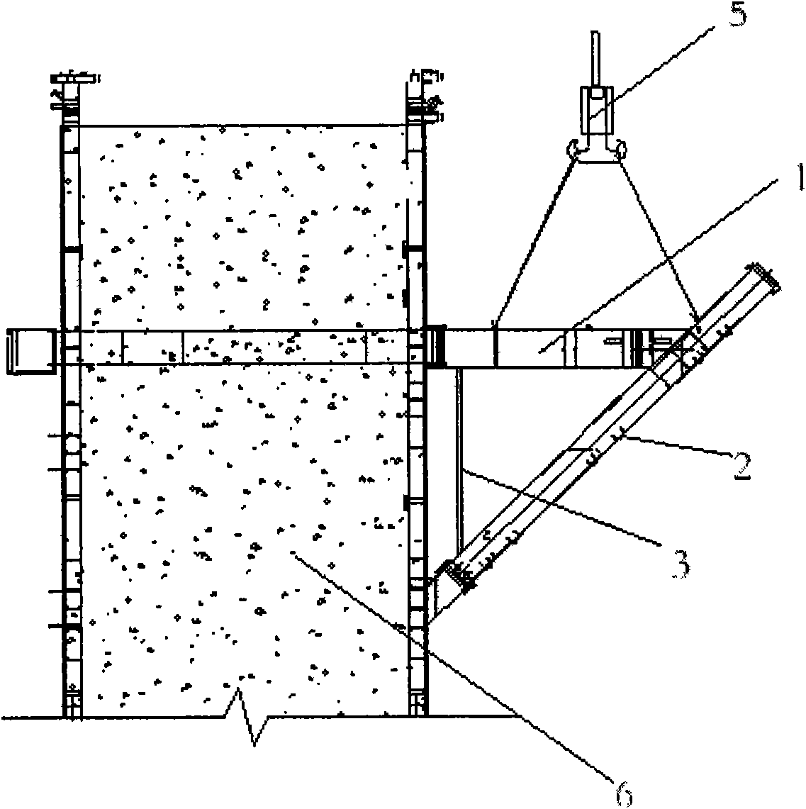 Layer-by-layer overhanging structure lifting method