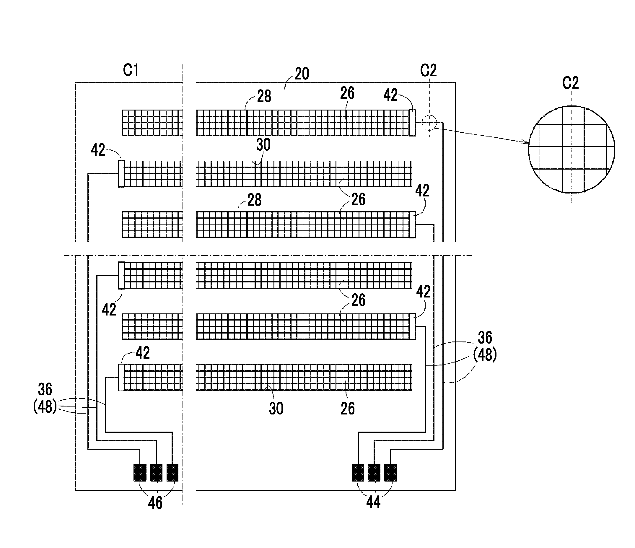 Conductive sheet for touch panel and capacitive touch panel