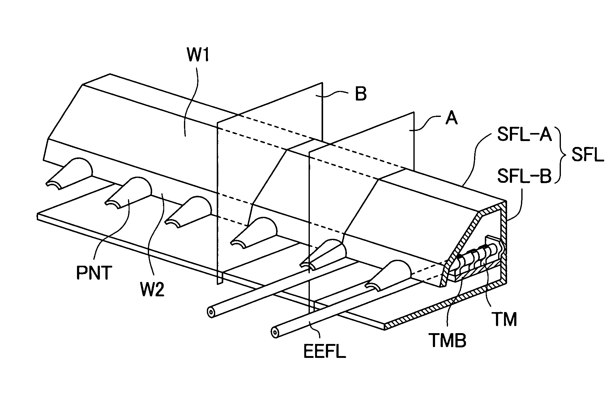 Liquid crystal display device using external electrode fluorescent lamps