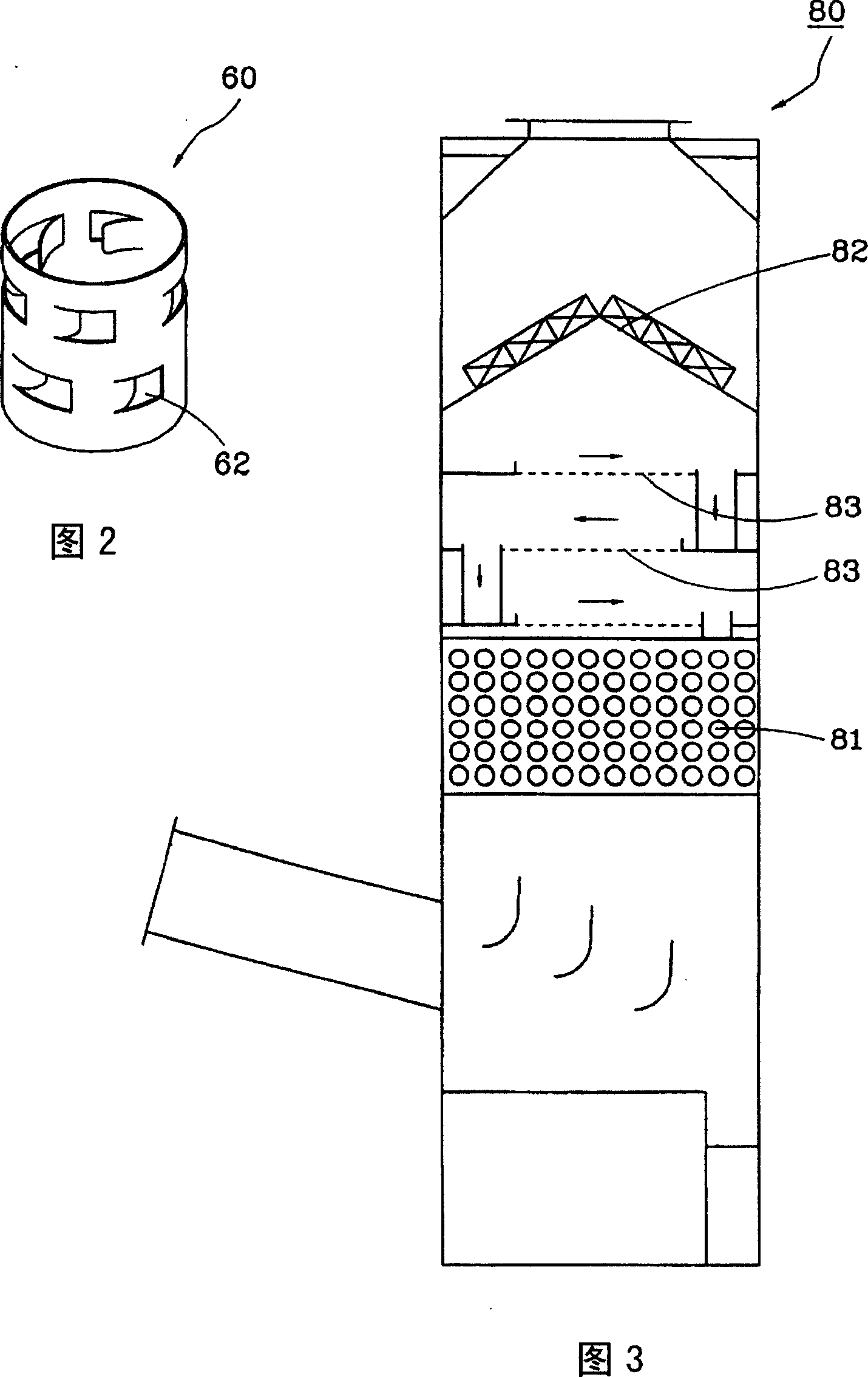 Stack desulfurization device