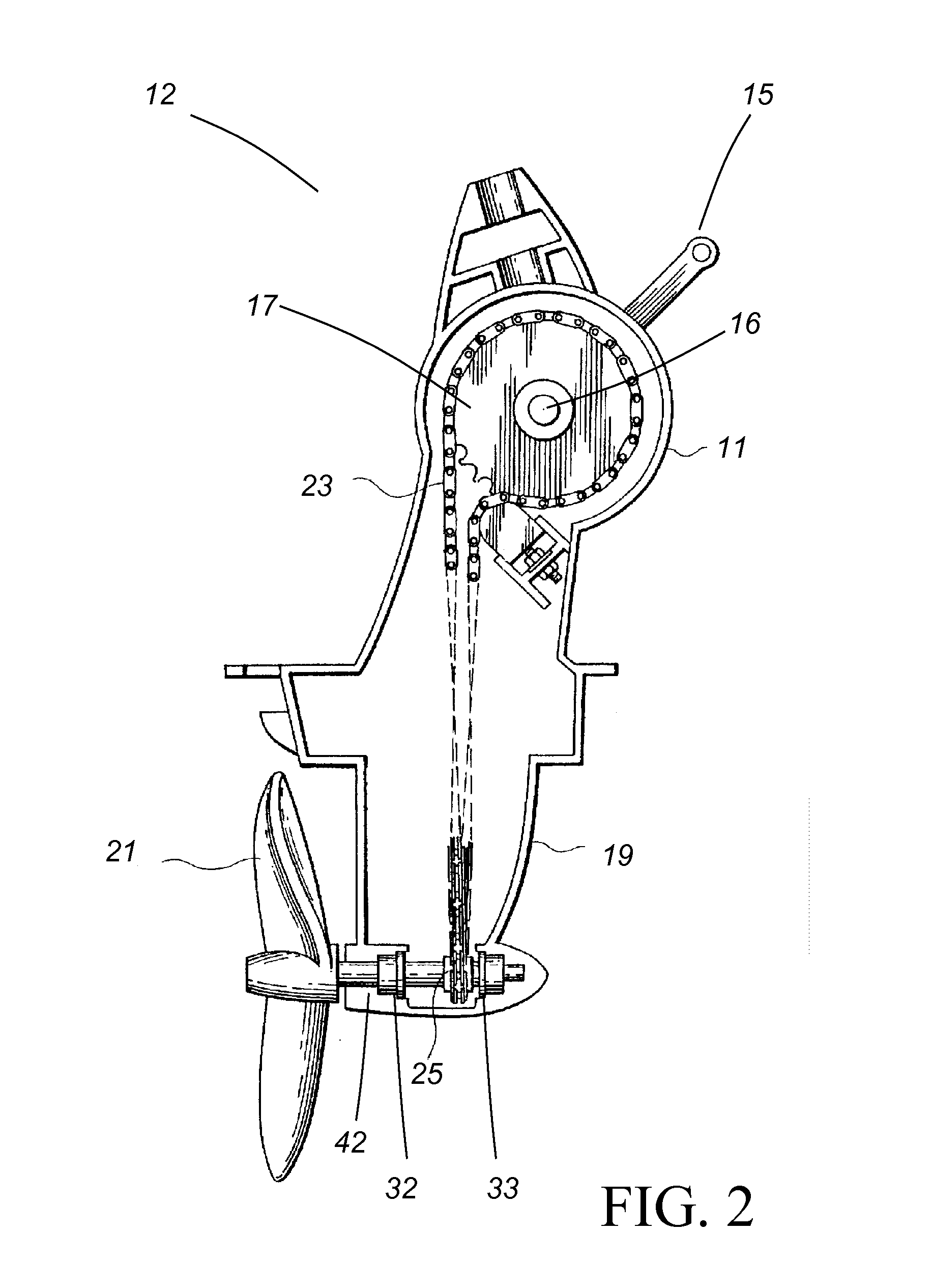 Separated Electric Motor Assisted Propulsion for Human-Powered Watercraft