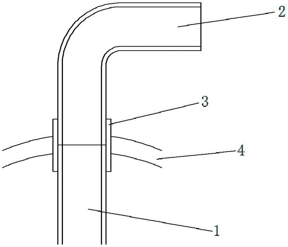 Welding process for suction and exhaust pipe of liquid accumulator