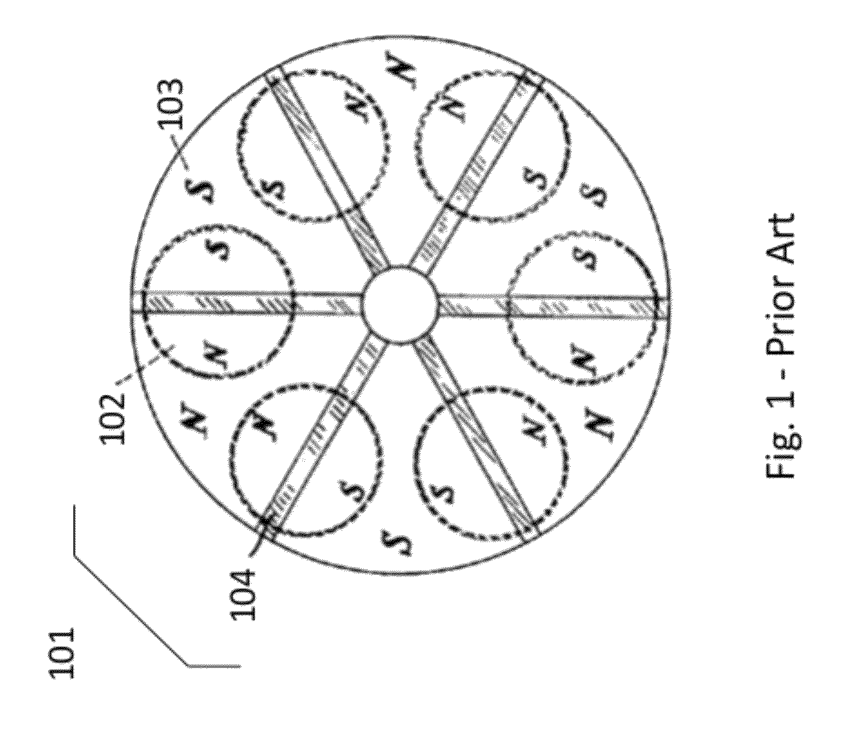 Rotary switchable multi-core element permanent magnet-based apparatus