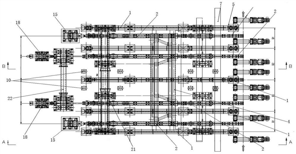 Stepping beam type high-temperature steel billet feeding rack