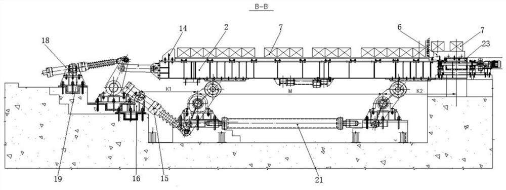 Stepping beam type high-temperature steel billet feeding rack