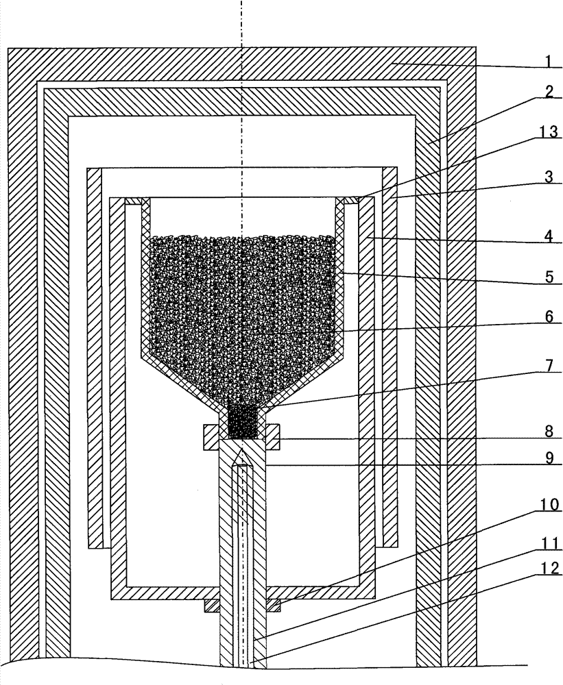 Device and method of temperature gradient control in growth process of crystal material