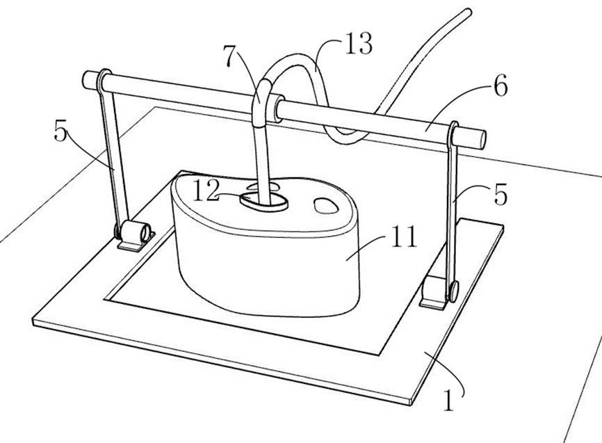 Bridging structure for fixing umbilical vein indwelling catheter of newborn