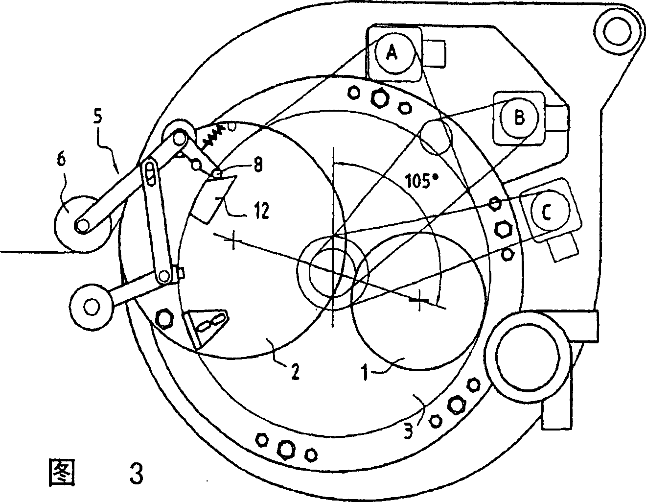 Assembly and method for cutting strands formed by thermoplastics filaments