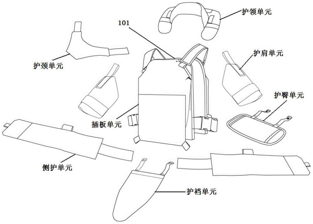 Body armor applicable to various battle requirements