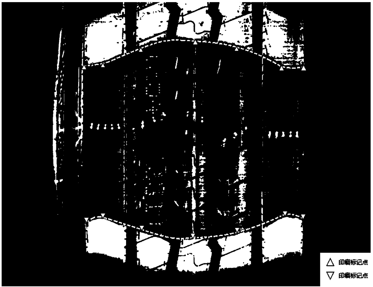 Method for measuring tire static load mark