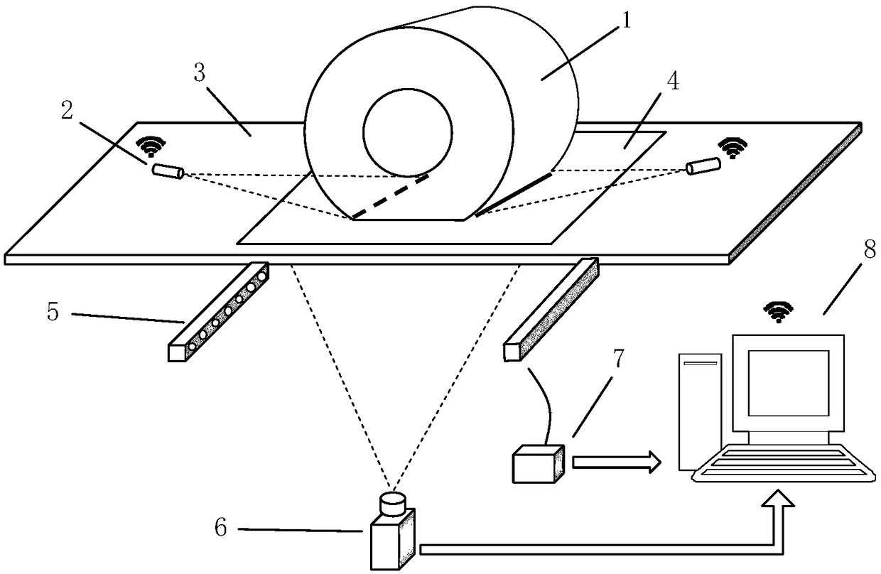 Method for measuring tire static load mark